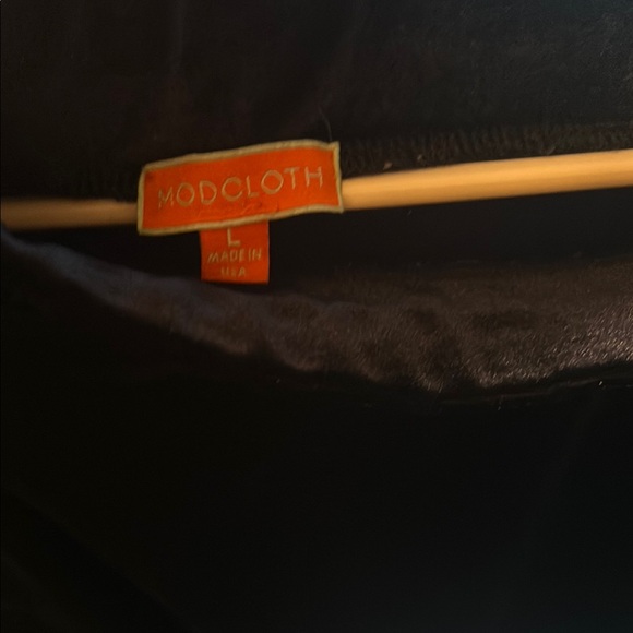 Modcloth Blue-Black skirt velvety material boho hippie size Large like new - Picture 6 of 7